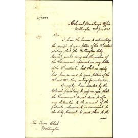 Colonial Secretary's Office, regarding removal of patients to new hospital