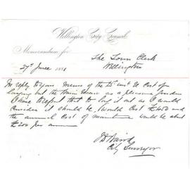 City Surveyor, regarding cost of laying out Basin Reserve