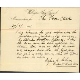 Inspector of Nuisances, complaint against cabman Clancy