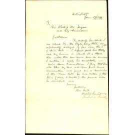 Mrs Burke, regarding rates on property at Clyde Quay destroyed by fire