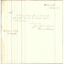 Samuel Gilmer, application to lease part of Market Reserve