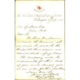 New Zealand Shipping Company, guaranteeing maintenance in hospital of two seamen [Edward Bell and George Elson]