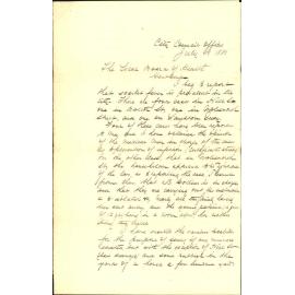 Inspector of Nuisances, regarding cases of scarlatina [scarlet fever] in town and precautions