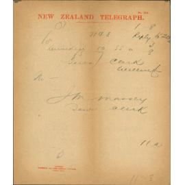 Town Clerk, Dunedin, regarding supply of water to schools