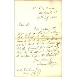 Rev J Paterson, complaint as to gorse on Town Belt section 48