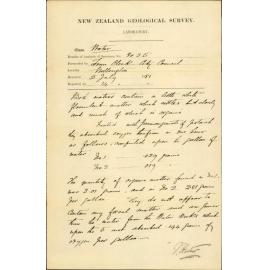 Colonial Museum, analysis of water from night soil depot