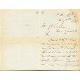 T Grimley, regarding charge for water supplied by meter