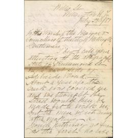 Frank Grady, complaint as to state of Drummond Street