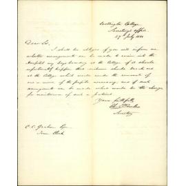 Wellington College, regarding reception of college boys into hospital
