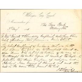 James Wingate and John Blundell, complaint as to water drainage Ohiro Road
