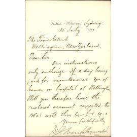 HMS "Wolverene", regarding payment of maintenance of seaman in hospital