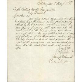 George E Solhurst, application for asphalted channel