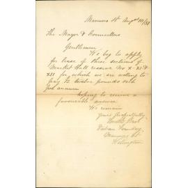 Smith Brothers, application to lease three sections of Market Hall reserve