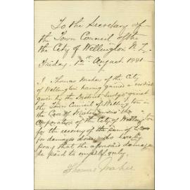 Thomas Maher, application for payment of verdict direct to himself