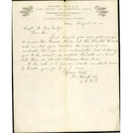 Captain McIntyre, regarding insurance of Grand Stand