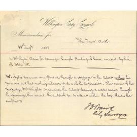 Joseph Hyde, claim for damage to property in Webb Street
