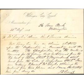 G H Baylis, application for allowance on Kent Terrace contract