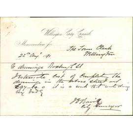 Inspector of Nuisances, regarding defective drainage on Roxburgh Street