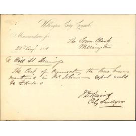 Inspector of Nuisances, regarding defective drainage in Hill Street