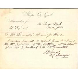 City Surveyor, report on cutting in Aro Street regarding R Somerville's claim