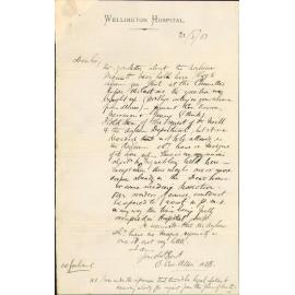 Colonial Secretary's Office, regarding holding Asylum inquests at hospital morgue