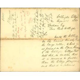 James T Barnicoat, application for the use of the large roller for Football club