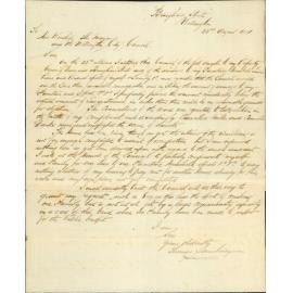 Thomas Sainsbury, further regarding his claim for compensation regarding Queen Street