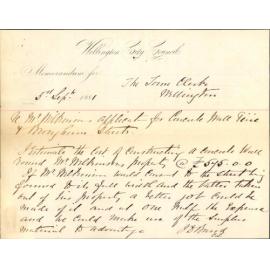 James Williamson, application for concrete wall in Pirie Street