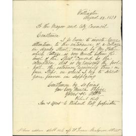 Robert Rolf, complaint as to damage to his premises in Hankey Street