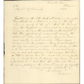 E Morris, regarding complaint as to hospital funerals