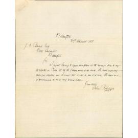 City Surveyor, regarding damage to John Robertson's premises Pirie Street