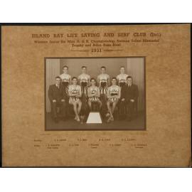 Island Bay Life Saving and Surf Club Inc. Winners Junior Six Man Rescue and Resuscitation Championship, Normal Sellen Memorial Trophy and Allen Rose Bowl, 1951
