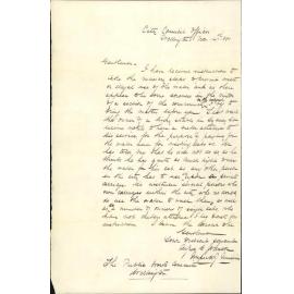 Inspector of Nuisances, regarding water for washing carriages