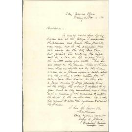 Inspector of Nuisances, regarding night soil removal at Wellington College