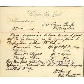 City Surveyor, regarding rates of Carpenter's wages