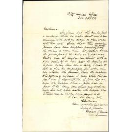 Inspector of Nuisances, regarding connection of WC with wooden drain