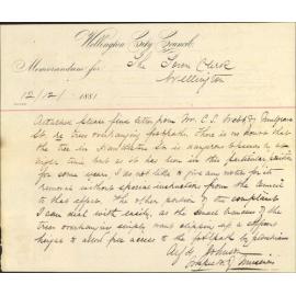Inspector of Nuisances, regarding nuisance caused by overhanging trees