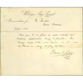 Secretary, Ancient Order of Druids, application for loan of Grand Stand apparatus