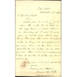 H Silk, application for water to be laid in anticipation of payment of rates