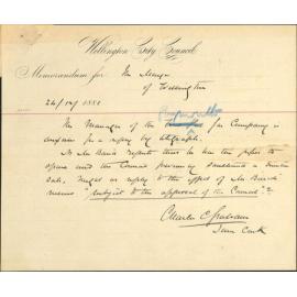 Greymouth Gas Company, regarding shipment of 6" water pipes
