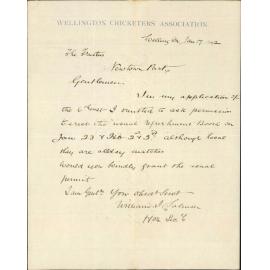 Cricketers Association, regarding refreshment booths of at Newtown Park