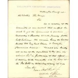 Cricketers Association, regarding public holiday All England match