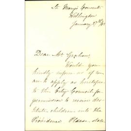 St Mary's Convent, regarding maintenance of orphan children