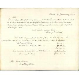 C Napier Bell, regarding payment of his account regarding Climie v Corporation