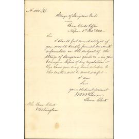 Town Clerk, Napier, regarding storage of dangerous goods