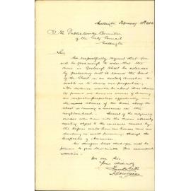 Frank Wills, application for drain in Roxburgh Street