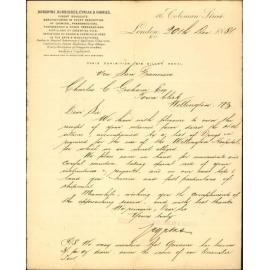 Burgoyne, Burbidges, Cyriax and Farries, acknowledging indent for drugs etc