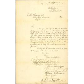 Petition, regarding completion of Wright Street to Wallace Street