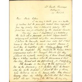 Rev R Coffey, complaint as to religious instructors at hospital