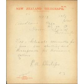 Town Clerk, Auckland, regarding supply of water to public schools